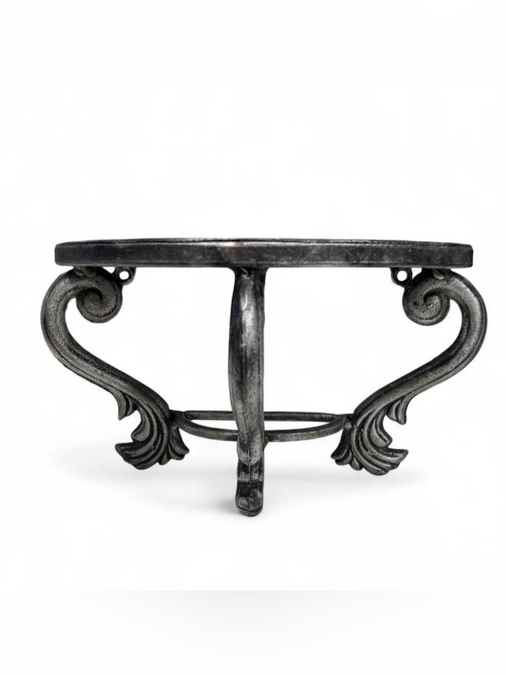Decorative Metal Wall Shelf - Black Iron Finish